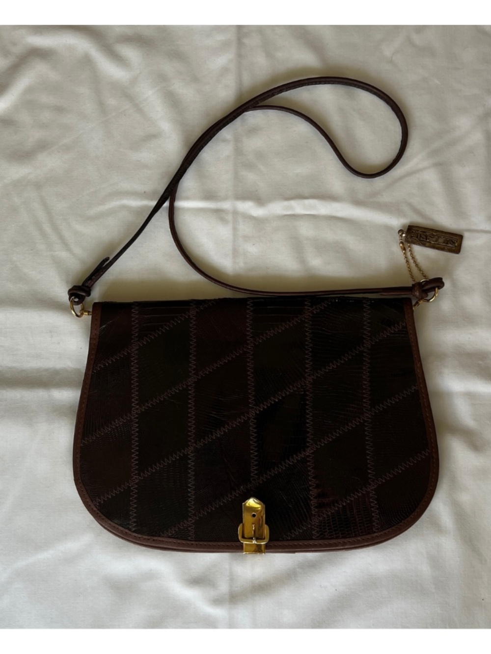 Vintage Lisette Leather Shoulder Bag - Made in Argentina